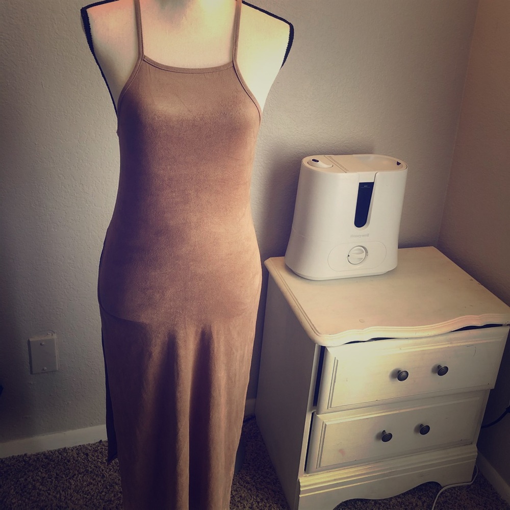 Suede long top/dress